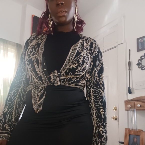 Sequin and Beaded Jacket - Picture 2 of 6